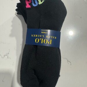 Polo by Ralph Lauren Black Socks with Colorful Logo